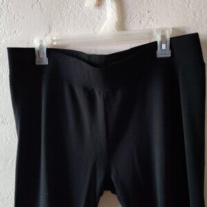 Black 85% Merino Wool Leggings, Size XL-Tall